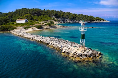 View of Paxi Island, Greece