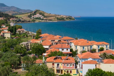 View of Petra (Lesbos), Greece