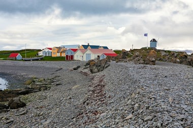 View of Vigur Island, Iceland