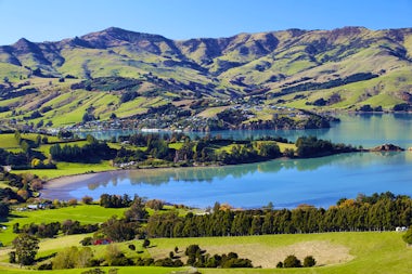 View of Akaroa, New Zealand