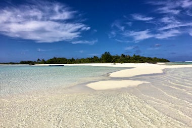 View of Raivavae, French Polynesia