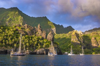 View of Fatu Hiva, French Polynesia