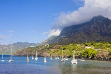 View of Hiva Oa, French Polynesia