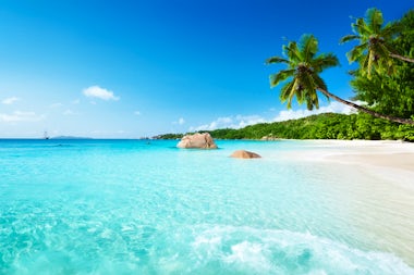 View of Praslin, Seychelles