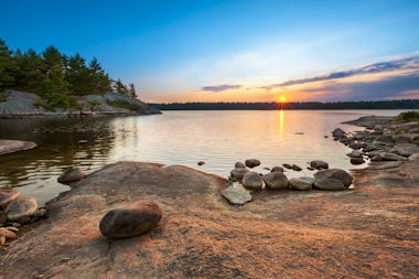 View of Lake Huron, USA
