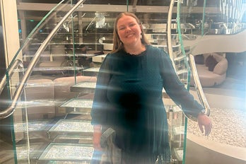 Image of Sarah wowed by MSC World Europa