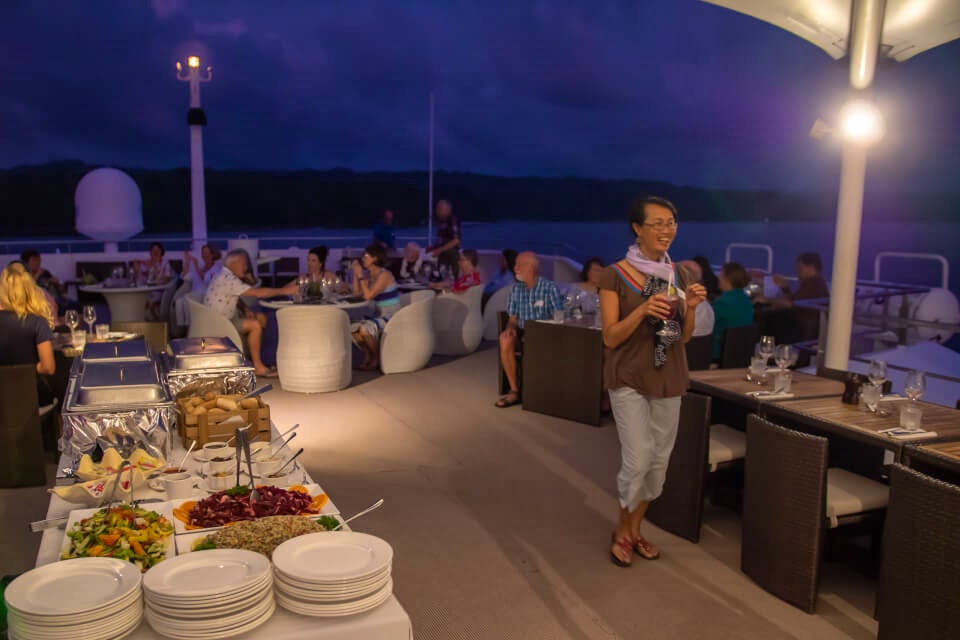 Dining on the Coral Discoverer